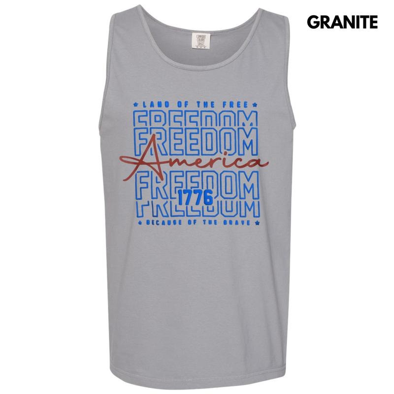 Tank Top - Freedom Puff Comfort Colors Tank Top T-Shirts, Hoodie, Sweatshirt | PureTeeCo.com