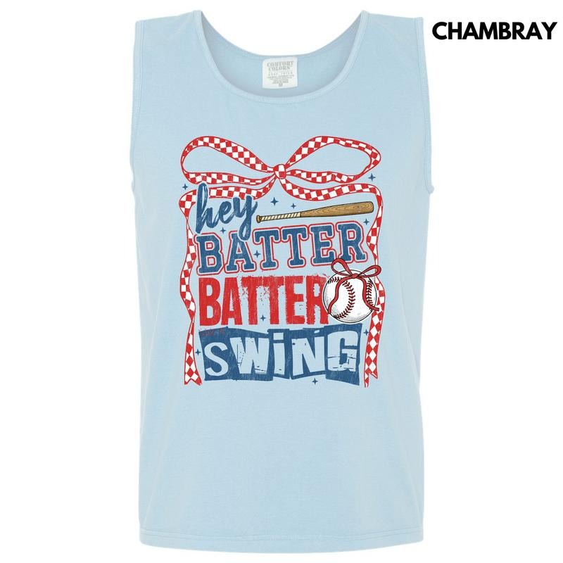 Tank Top - Hey Batter Swing Comfort Colors Tank Top 'NLB' T-Shirts, Hoodie, Sweatshirt | PureTeeCo.com