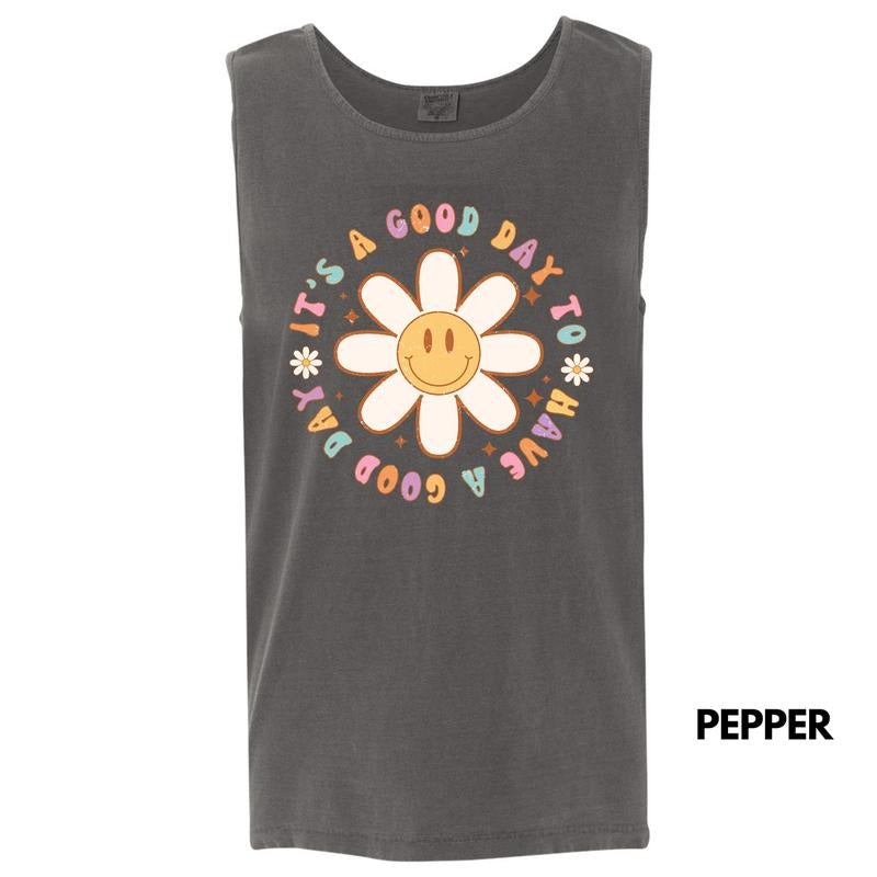 Tank Top - It's A Good Day Flowers Comfort Colors Tank Top 'NLB' T-Shirts, Hoodie, Sweatshirt | PureTeeCo.com