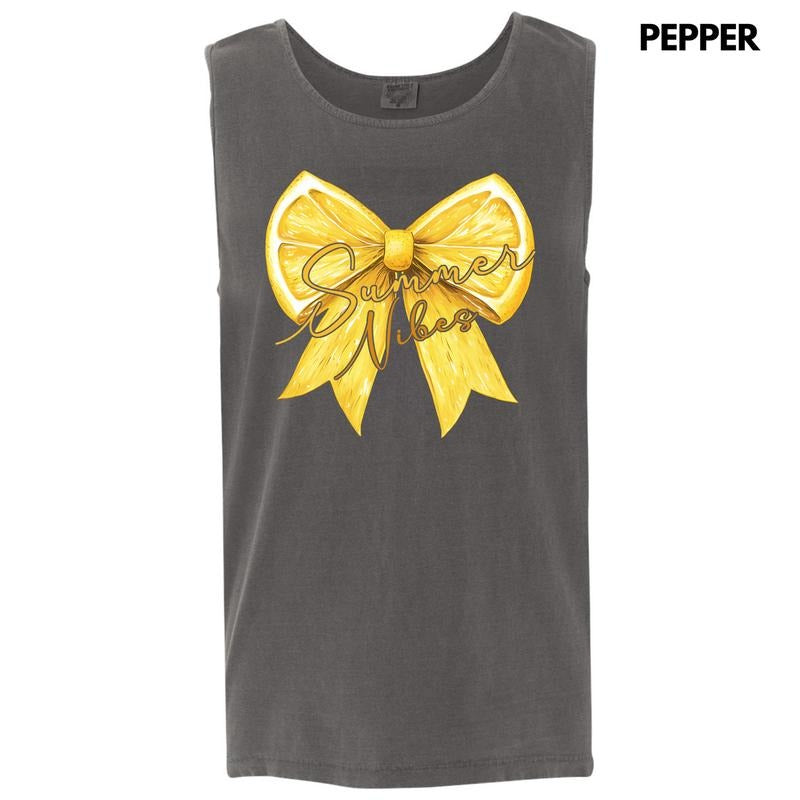 Tank Top - Lemon Summer Bow Comfort Colors Tank Top 'NLB' T-Shirts, Hoodie, Sweatshirt | PureTeeCo.com