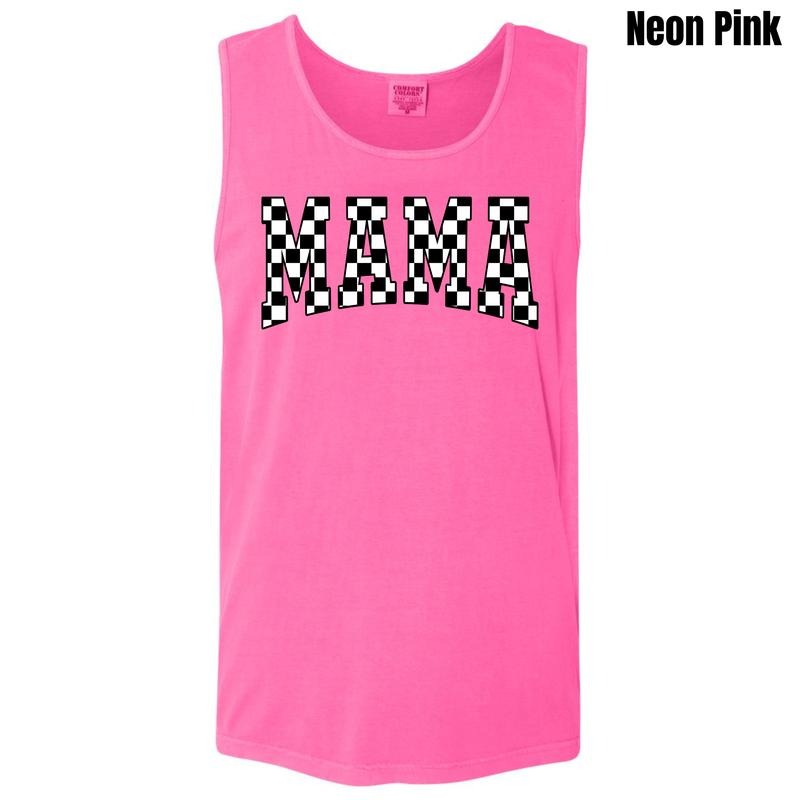 Tank Top - Mama Black Checker Comfort Colors Tank Top 'NLB' T-Shirts, Hoodie, Sweatshirt | PureTeeCo.com