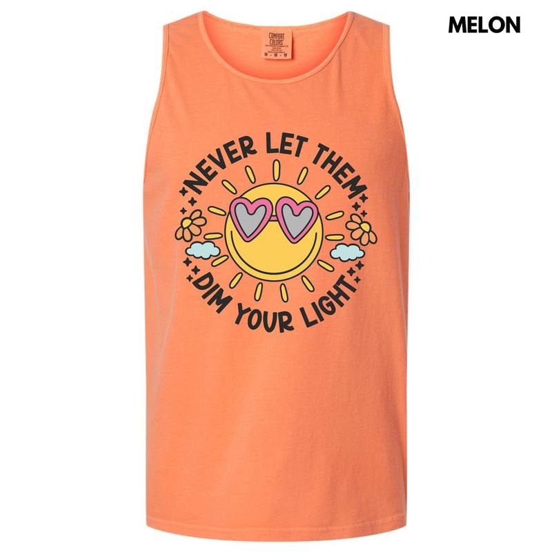Tank Top - Never Dim Your Light Comfort Colors Tank Top 'NLB' T-Shirts, Hoodie, Sweatshirt | PureTeeCo.com