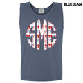 Tank Top - Ribbon USA Monogram Comfort Colors Tank Top 'NLB' T-Shirts, Hoodie, Sweatshirt | PureTeeCo.com