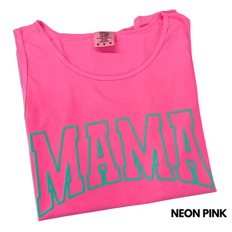 Tank Top - TEAL Mama Puff Outline Comfort Colors Tank Top T-Shirts, Hoodie, Sweatshirt | PureTeeCo.com