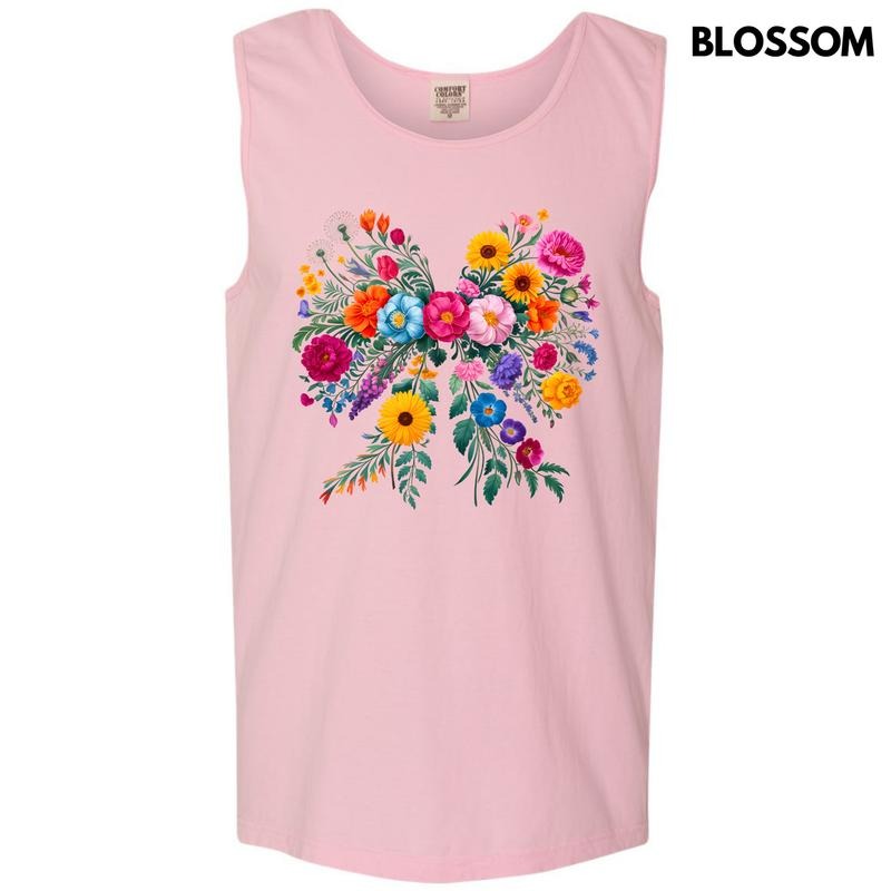 Tank Top -Blooming Big Bow Comfort Colors Tank Top 'NLB' T-Shirts, Hoodie, Sweatshirt | PureTeeCo.com