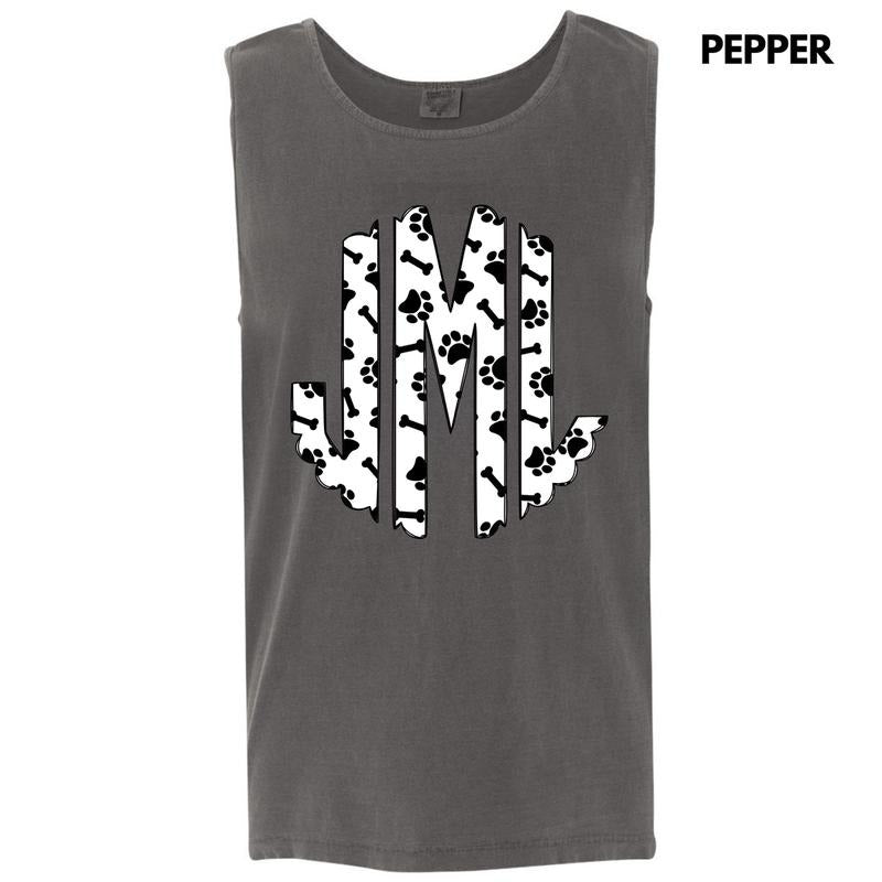 Tank Top -Paws & Bones Monogram Comfort Colors Tank Top 'NLB' T-Shirts, Hoodie, Sweatshirt | PureTeeCo.com