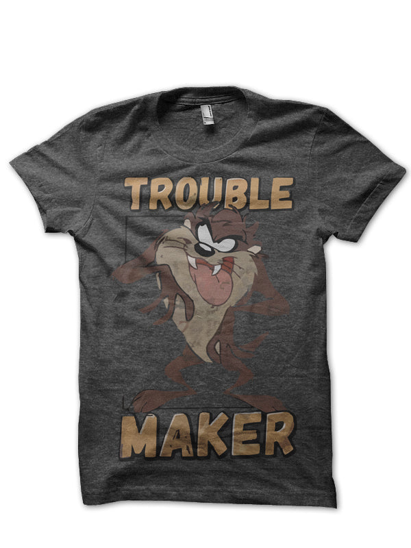 Tasmanian Devil Trouble Maker T-Shirt Hoodie, Sweatshirt | PureTeeCo.com