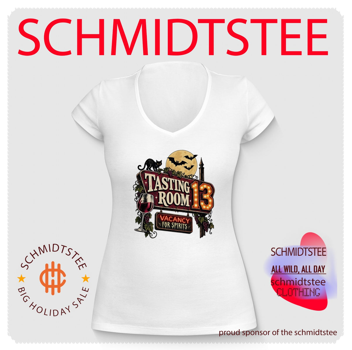 Tasting Room 13 Vacancy for Spirits Halloween Wine shirt