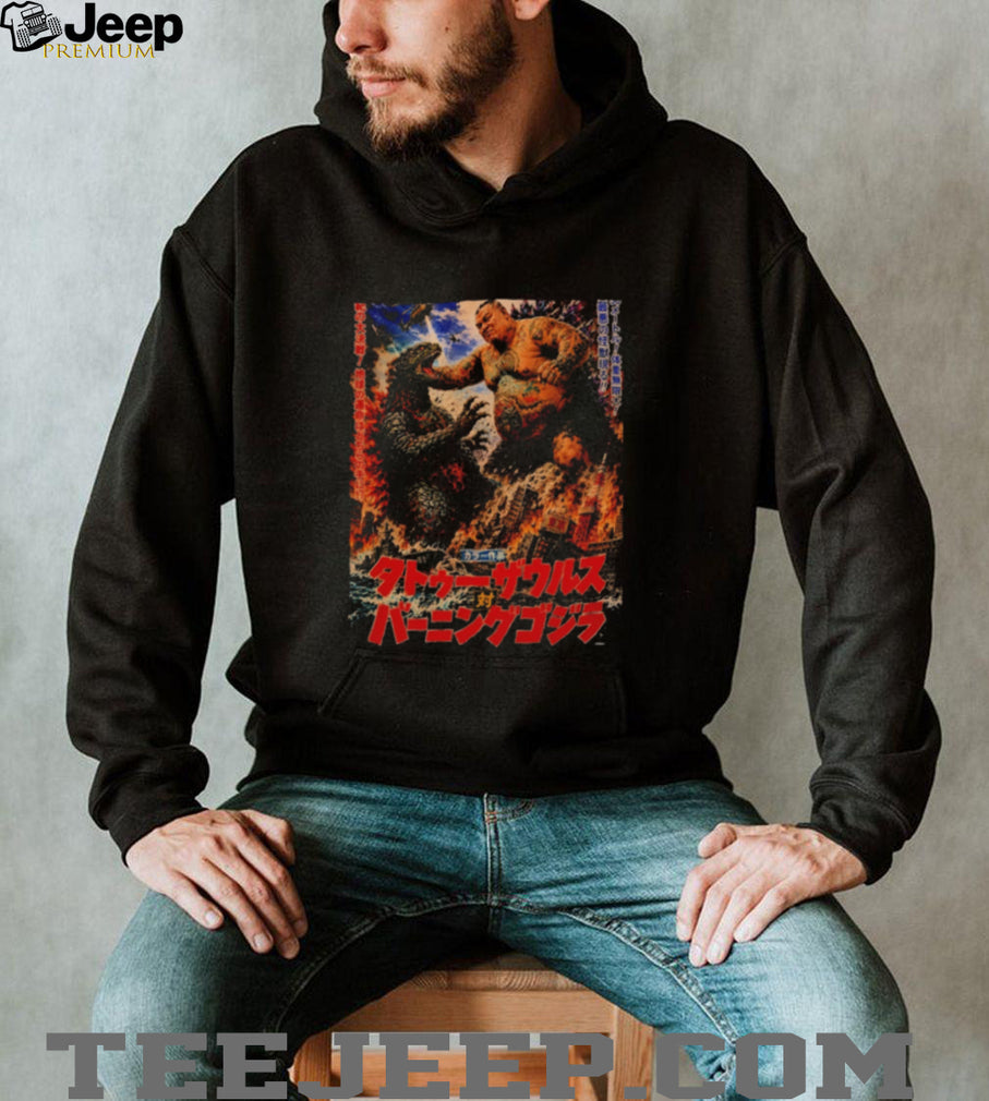 Tattoo Saurus vs Burning Godzilla Movie Poster shirt