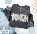 Teach Sweatshirt, Cute Teacher Sweater, Trendy Floral Polka Dot Crewneck, Gift for Her T-Shirts, Hoodie | PureTeeCo.com