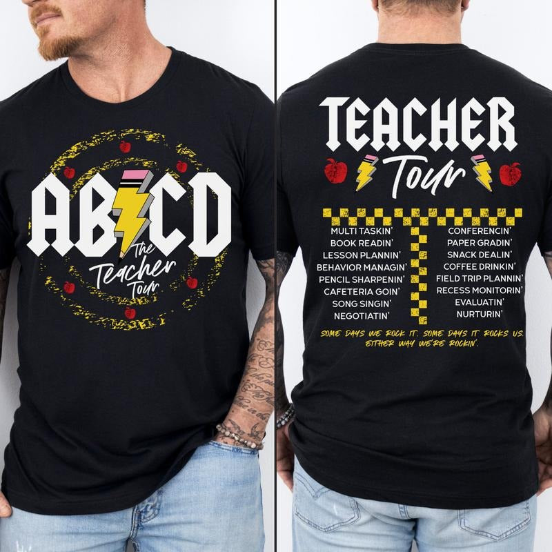 Teacher Shirt Abcd Teacher Tour Shirt Back To School Shirt End Of Year Shirt Teacher Gift Kindergarten Teacher Shirt...