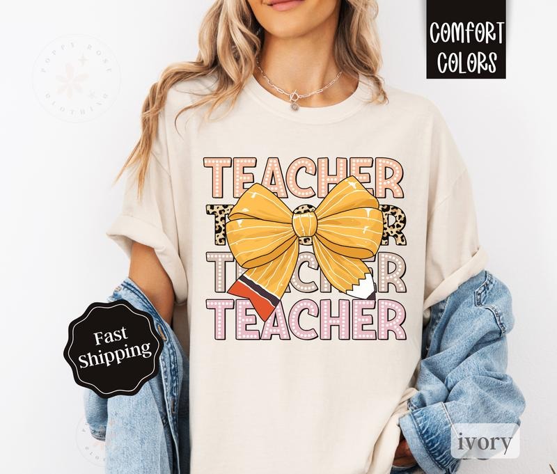 Teacher Shirt Comfort Colors,  Gift for Teacher Appreciation Day, Teach Tee Hoodie, Sweatshirt | PureTeeCo.com