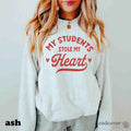 Teacher Valentine Sweatshirt Teacher Valentines Day Shirt Valentines Teacher Students Stole My Heart Teacher Valentine...