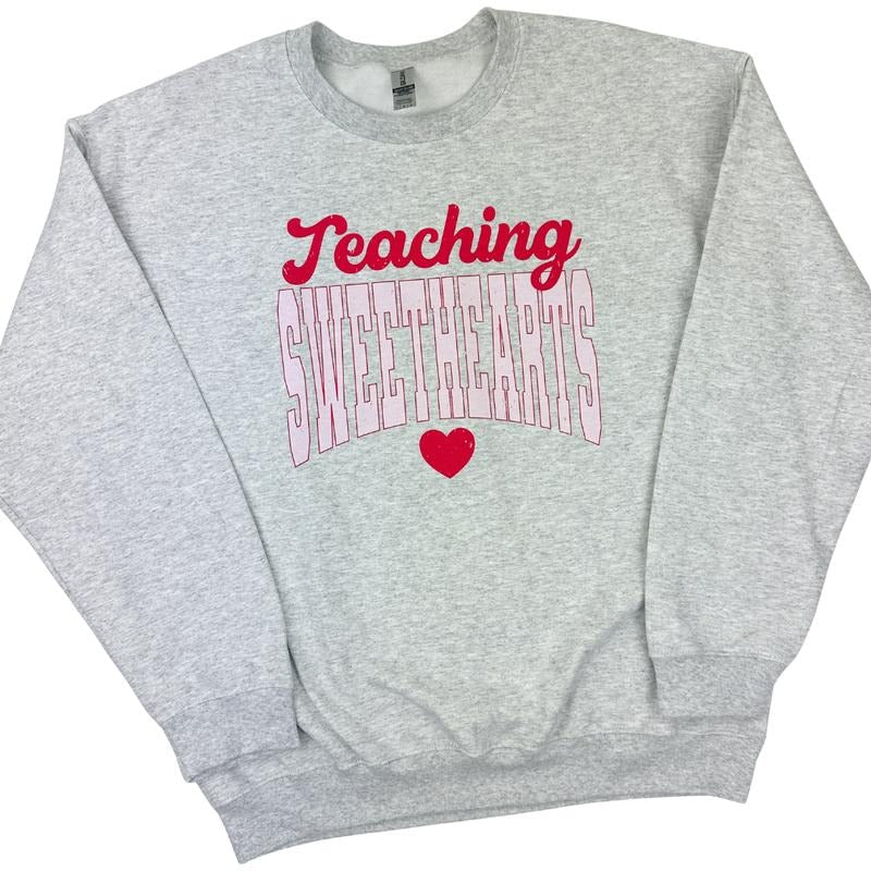 Teaching Sweethearts Gildan Sweatshirt -- ASH GREY T-Shirts, Hoodie | PureTeeCo.com