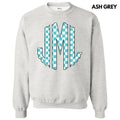 Teal Checker Monogram Sweatshirt 'NLB' T-Shirts, Hoodie | PureTeeCo.com