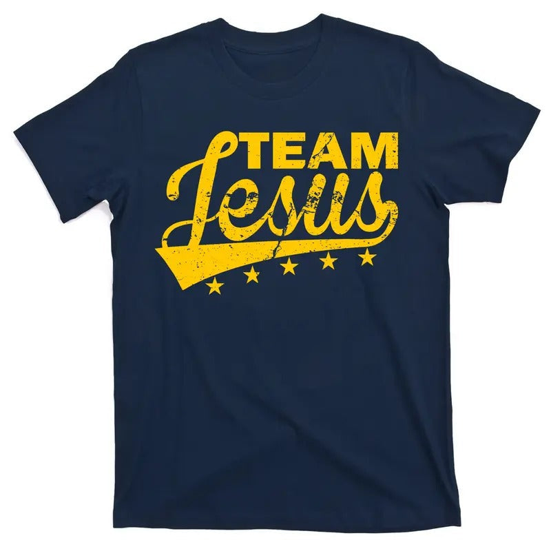 Team Jesus Vintage Christian T-Shirt Menswear Top Hoodie, Sweatshirt | PureTeeCo.com