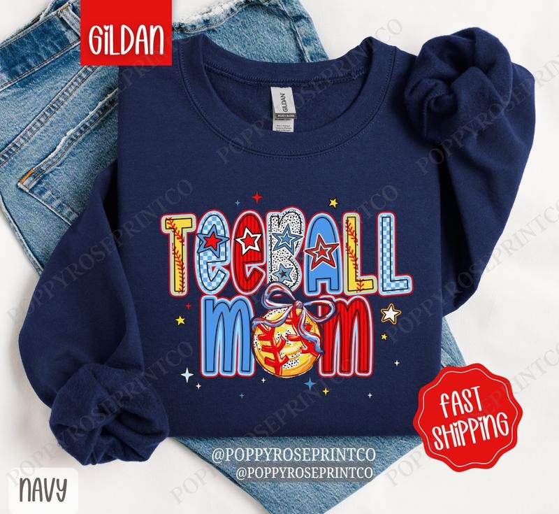 Tee-ball Mom Sweatshirt, Tee-ball Mom Sweatshirt, Tee-ball Women's Pullover Hoodie | PureTeeCo.com