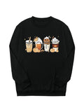 Teen Girl's Halloween Print Crew Neck Sweatshirt, Casual Long Sleeve Pullover for Daily Wear, Kids Clothing for All...