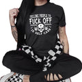 'Telling People to Fuck Off is Self Care' Long Sleeve Crewneck Sweatshirt, T Shirt, or Hoodie, Everyday Comfy Sarcastic &...