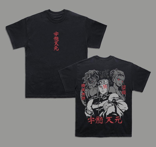 Tengen Uzui Anime T-Shirt, Demon Slayer Graphic Tee, Sound Hashira Oversized Streetwear, Cool Japanese Anime Shirt, Gift for Otaku, Kimetsu no Yaiba Fans