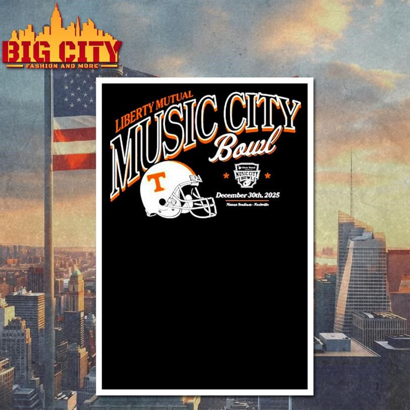 Tennessee Volunteers Helmet Liberty Mutual Music City Bowl Shirt