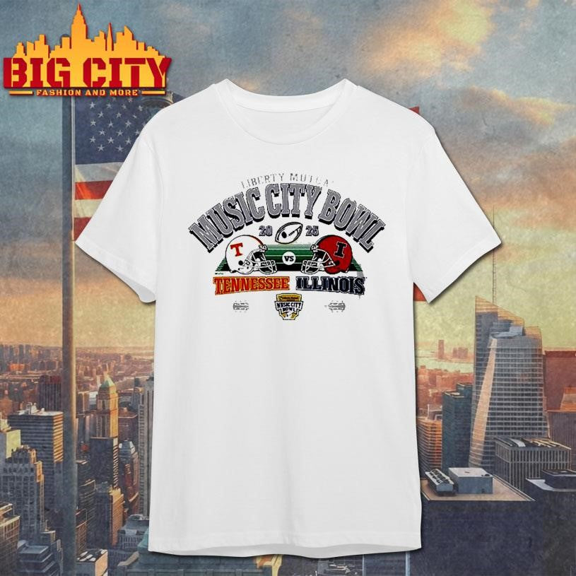Tennessee Volunteers vs Illinois Fighting Illini Liberty Mutual Music City Bowl 2025 Shirt