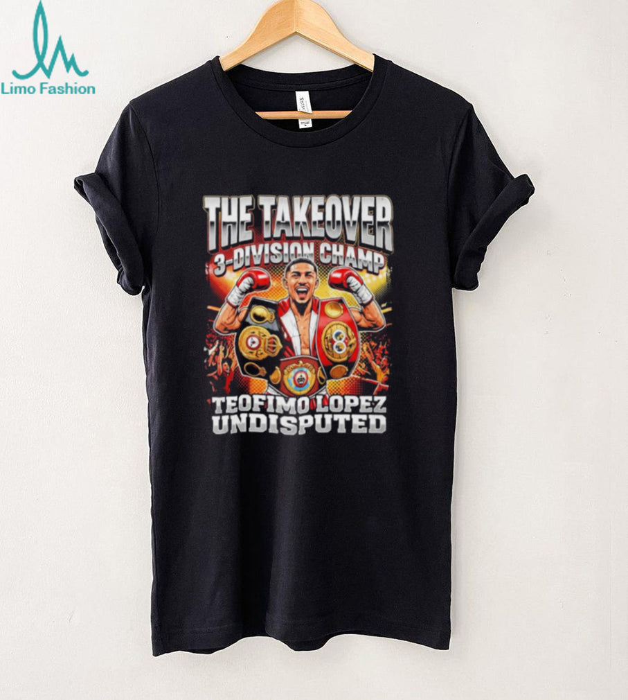 Teofimo Lopez 3 Division Champion The Takeover Boxing Graphic shirt