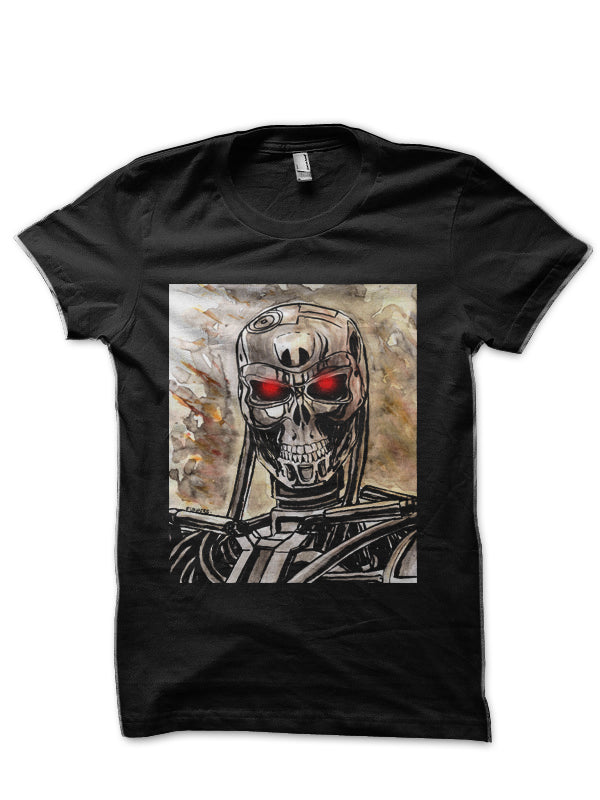 T-800 Terminator Black T-Shirt Hoodie, Sweatshirt | PureTeeCo.com