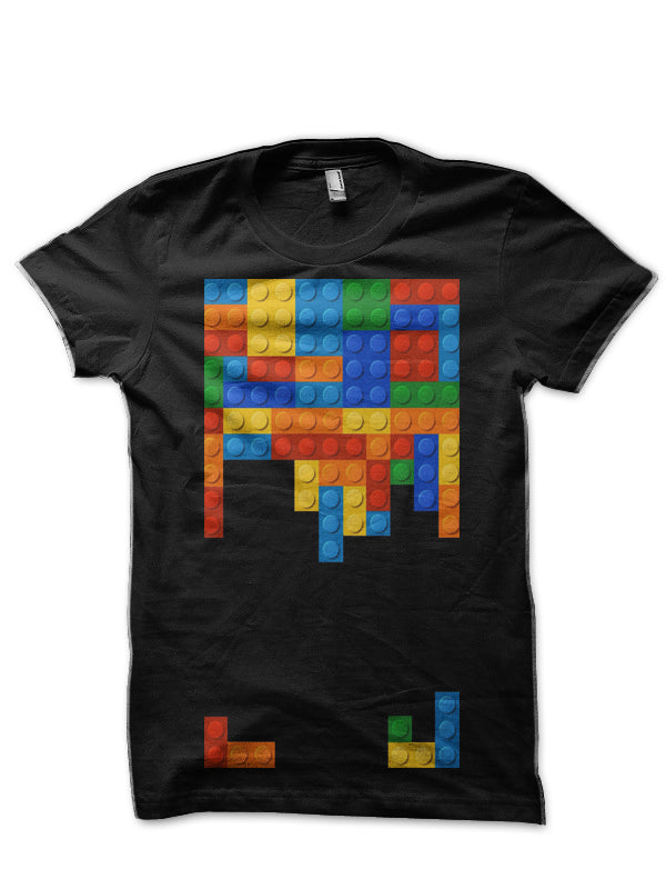 Tetris Bricks Game Black T-Shirt Hoodie, Sweatshirt | PureTeeCo.com