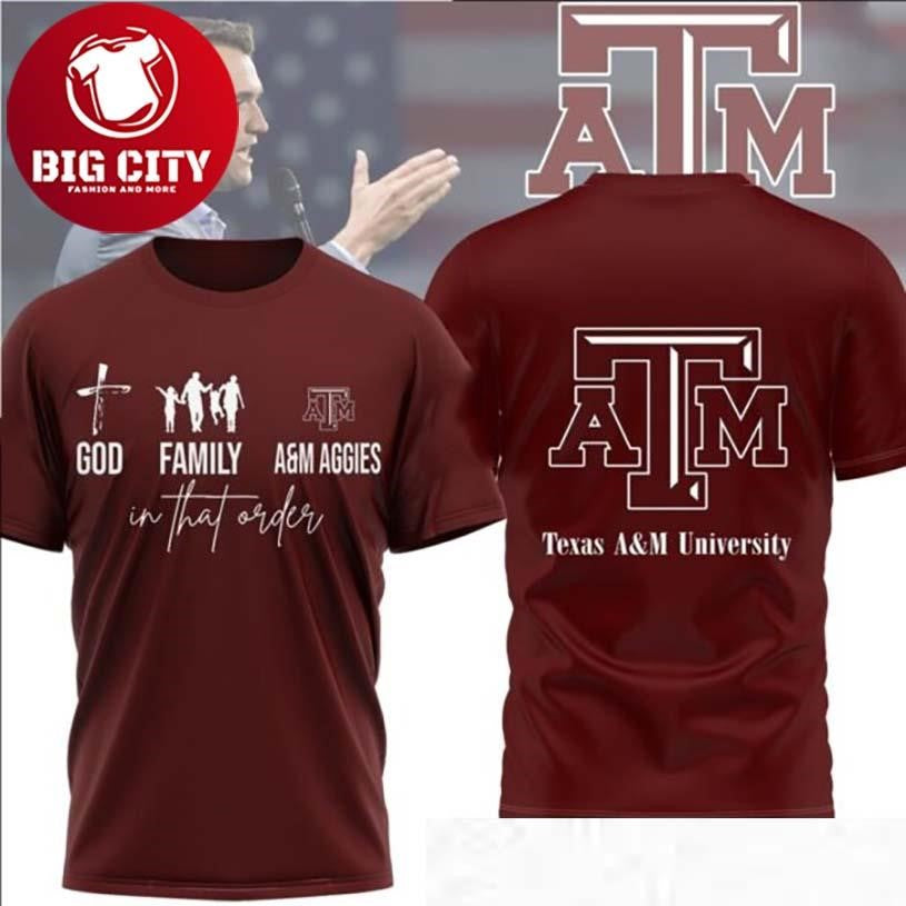 Texas A&amp;M Aggies God Family A&amp;M Two Sided Shirt