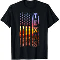 Texas American Flag Pride Landscape Cactus Patriotic Gift T-Shirt Made in USA Hoodie, Sweatshirt | PureTeeCo.com