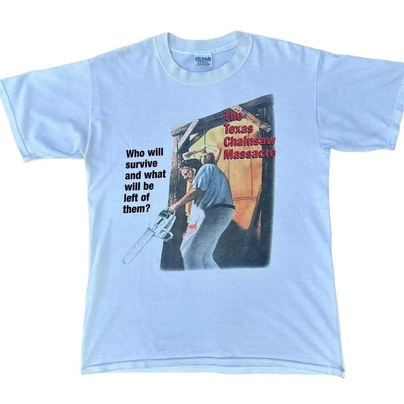 Texas Chain Saw Massacre Movie Tee, 90s Vintage Graphic Unisex T-Shirt Hoodie, Sweatshirt | PureTeeCo.com