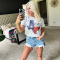 Texas Faux Sequin Graphic Tee Hoodie, Sweatshirt | PureTeeCo.com