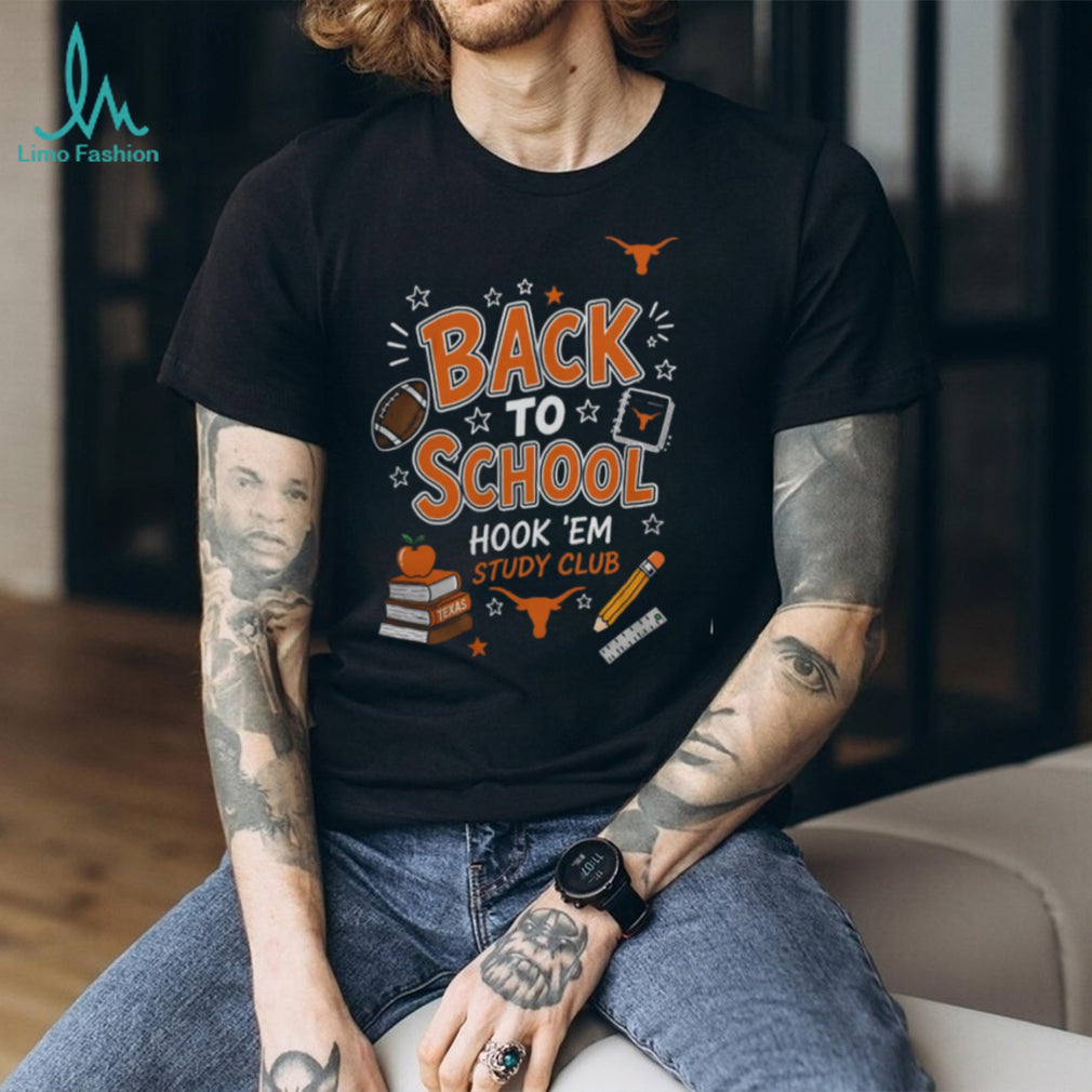 Texas Longhorns Back To School Anchor Down Study Club Mascot Shirt