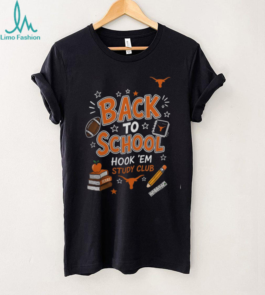 Texas Longhorns Back To School Anchor Down Study Club Mascot Shirt