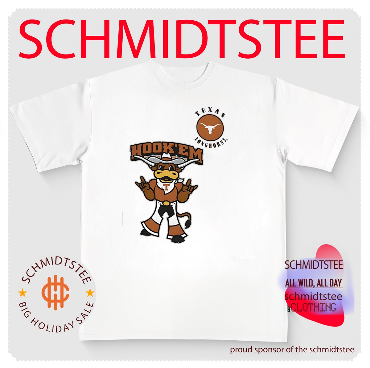 Texas Longhorns Hook ‘Em Horns Mascot Tailgater Hometown shirt