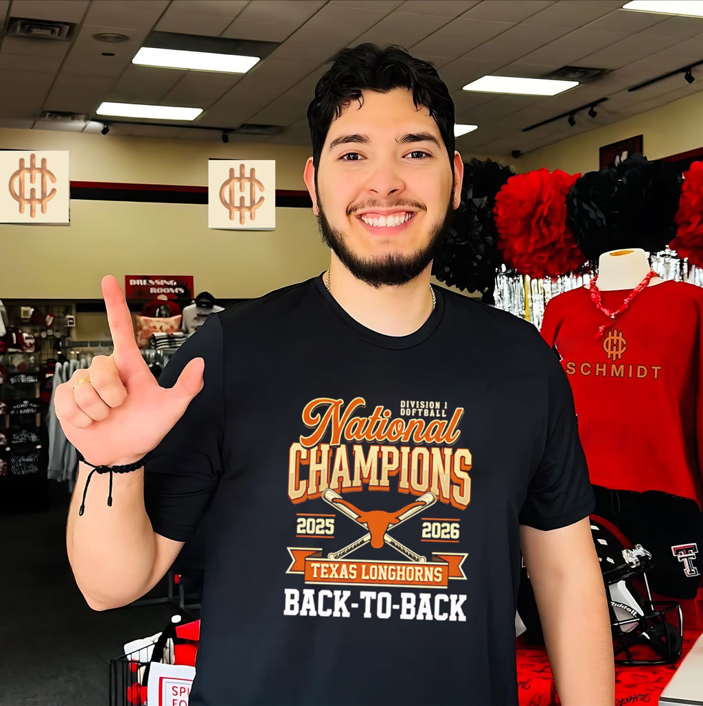 Texas Longhorns Softball 2025-2026 Back-to-Back Champions T-Shirt