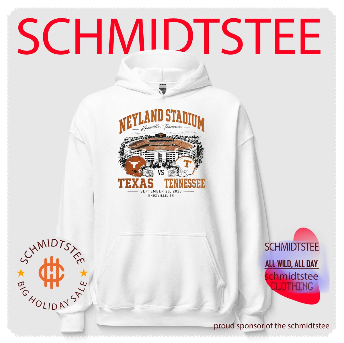 Texas Longhorns Vs Tennessee Volunteers Neyland Stadium Knoxville Tn September 26 2026 Ncaa shirt