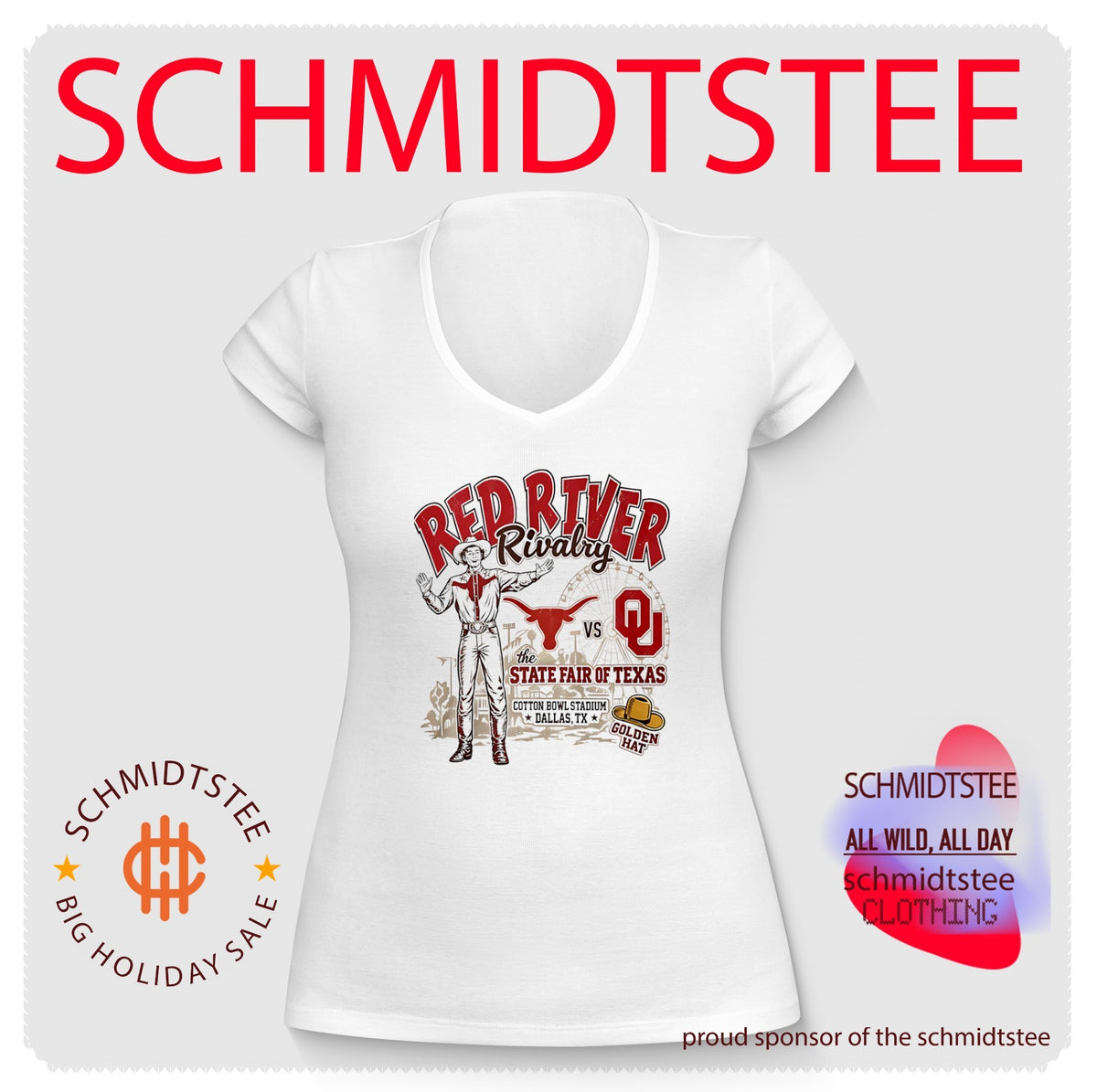 Texas Longhorns vs Oklahoma Sooners Champion Red and River Rivalry Big Texas 2026 shirt