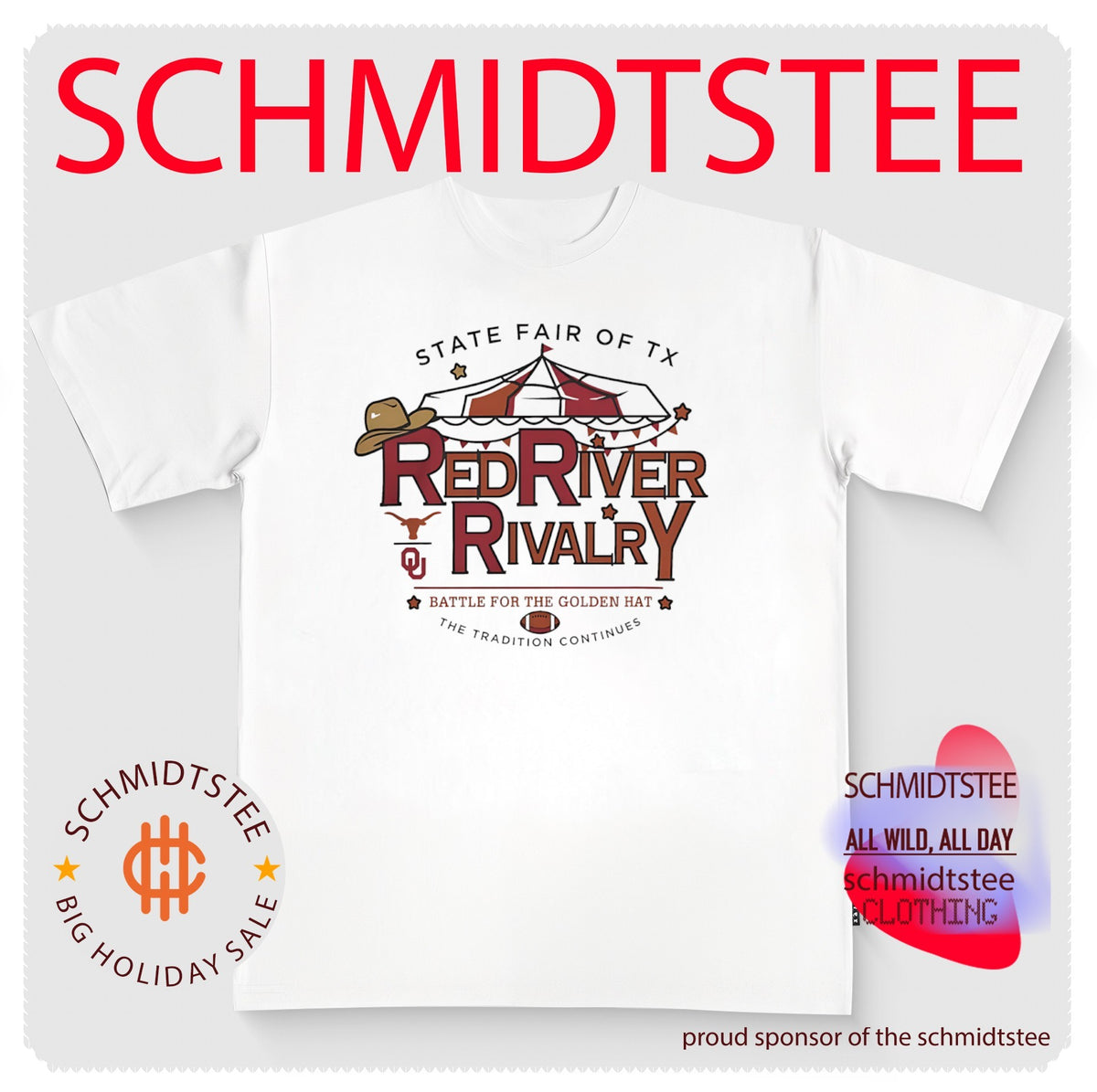 Texas Longhorns vs Oklahoma Sooners Red River Rivalry Fair Tent 2026 shirt