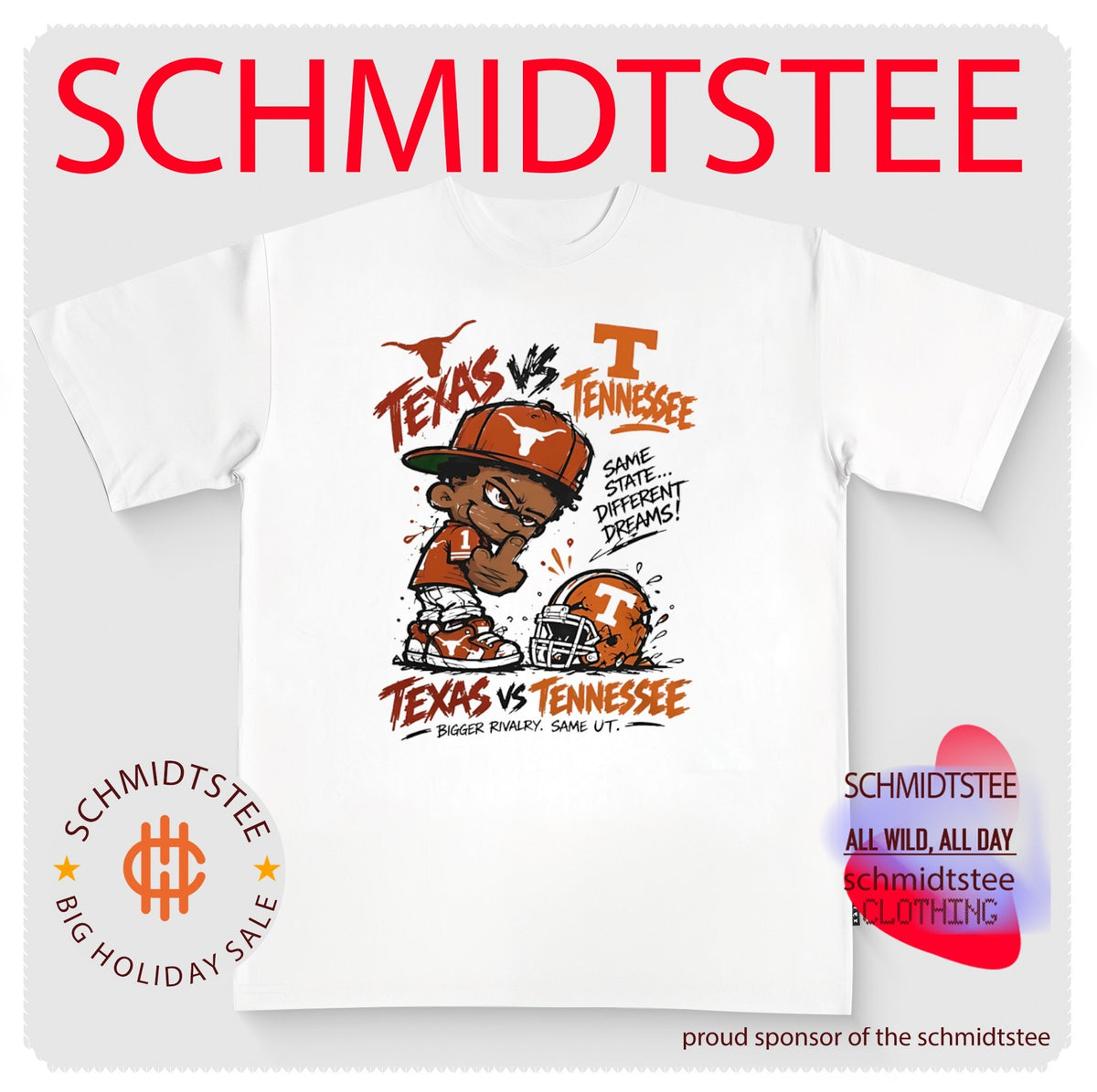 Texas Longhorns vs Tennessee Volunteers Same UT Different Dreams NCAA Football 2026 Rivalry shirt