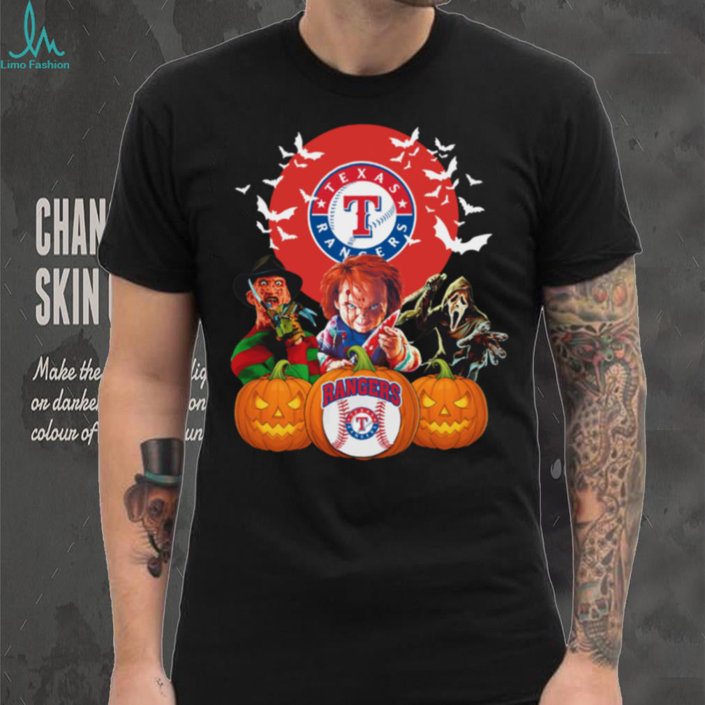 Texas Rangers MLB Horror Movie Halloween T Shirt