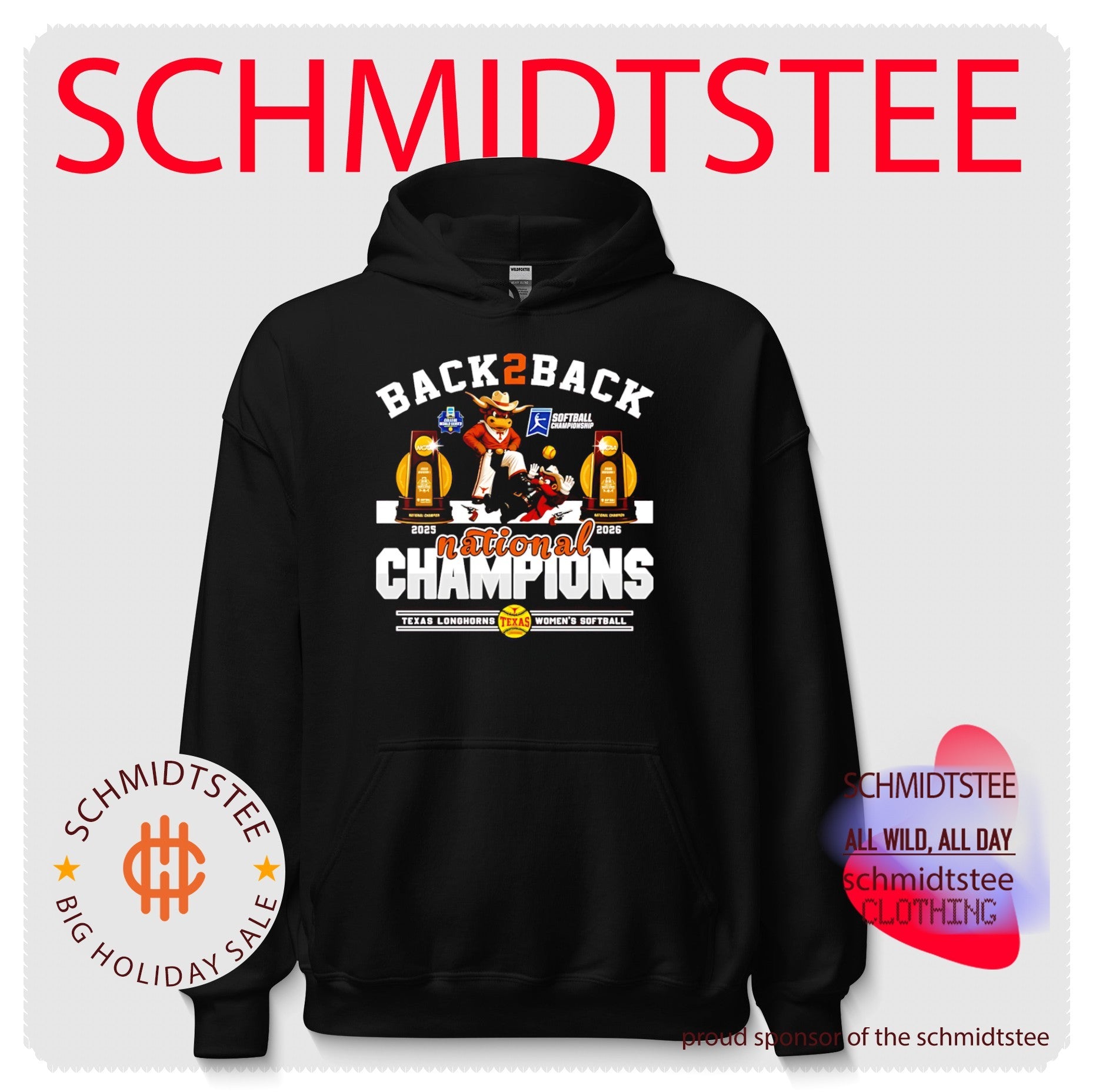Texas Softball 2026 WCWS National Champions B2B beat Texas Tech mascot shirt
