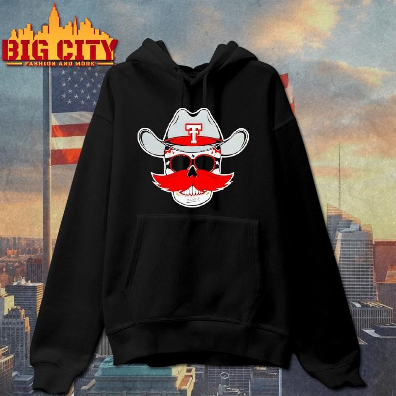 Texas Tech Dark Horse Western Skully Head Shirt