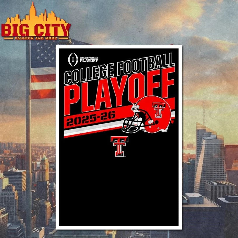 Texas Tech Football 2025 CFP Stripe shirt
