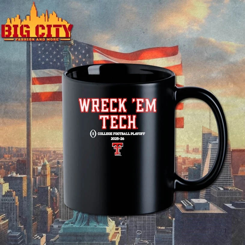 Texas Tech Football 2025 CFP Team Slogan wreck ’em tech shirt