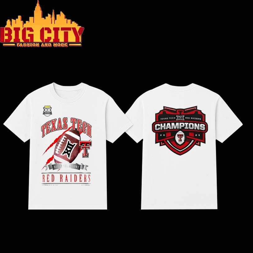 Texas Tech Football Champions of the Big 12 Two Sided Shirt