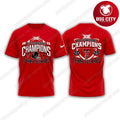 Texas Tech Red Raiders 2025 Big 12 Champions Red Two Sided Shirt