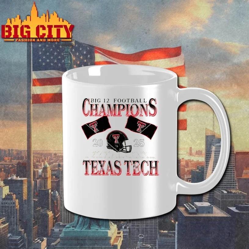Texas Tech Red Raiders 2025 Big 12 Football Champions Flags shirt