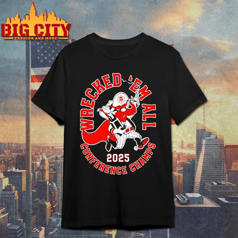 Texas Tech Red Raiders 2025 Wrecked Em Conference Champions Shirt